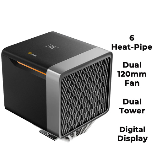 Ocypus Delta A62 EX Digital (Black) Dual-Tower
